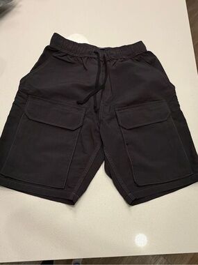 Reese Cooper Black Cargo Drawstring Shorts size M